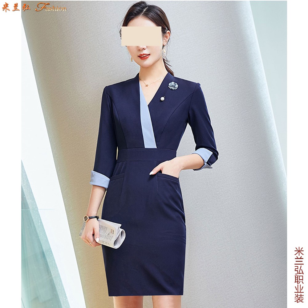 山东短袖空姐服款式,山东民营航空公司空姐服连衣裙图片